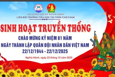 SINH HOẠT DƯỚI CỜ : ”ÔNG BÀ KỂ CHÁU NGHE” CHÀO MỪNG NGÀY 22-12 VÀ HOẠT ĐỘNG THAM QUAN VỀ NGUỒN  CHƯƠNG TRÌNH “TÌM VỀ ĐỊA CHỈ ĐỎ” – Năm học 2025-2026