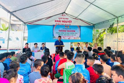 Giải bơi cấp trường và tuyên truyền về phòng chống xâm hại, tai nạn thương tích,đuối nước cho trẻ em – Năm học 2025-2026